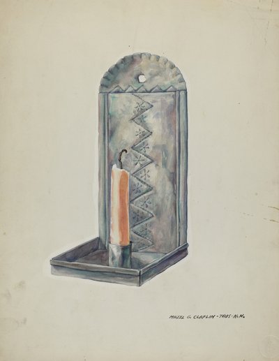 Tin Sconce, 19351942. de Majel G. Claflin