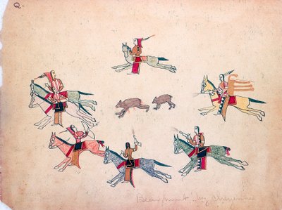 A caça ao urso, 1875 de Making Medicine