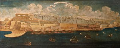 Perspectiva da cidade de Malta do Oriente, 1680 de Maltese School