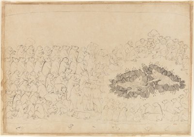 Rama e Lakshmana desiludidos pelo Arrows: Folio da série Siege of Lanka, ca. 1725. de Manaku