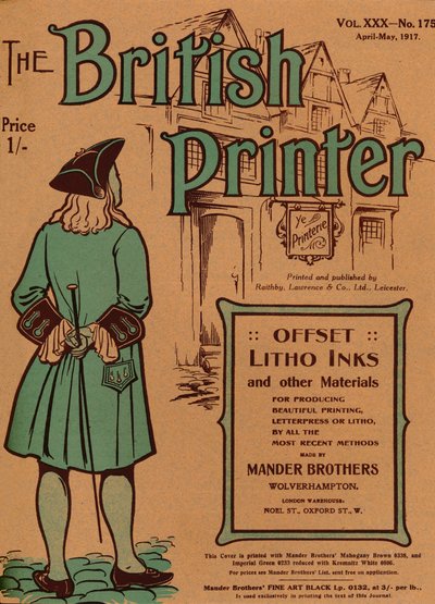 The British Printer vol. XXX - Nº 175 de abril a maio de 1917, capa, 1917 de Mander Brothers