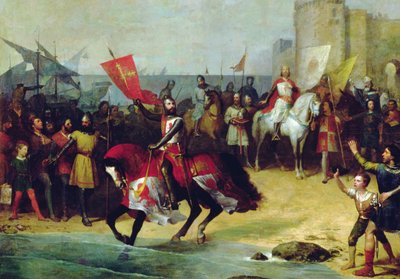 A Reconquista de Cádiz em 1262 por Alfonso, o Sábio (óleo sobre tela) de Manuel Cabral y Aguado Bejarano