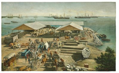 Desembarque do americano em Ponce, Porto Rico, 27 de julho de 1898 de Manuel Cuyàs Agulló