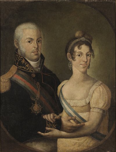 Retrato de D. João VI de Portugal e de D. Carlota Joaquina de Espanha de Manuel Dias de Oliveira