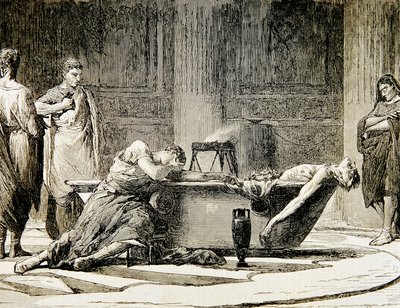 A Morte de Séneca (gravura) de Manuel Domínguez Sánchez