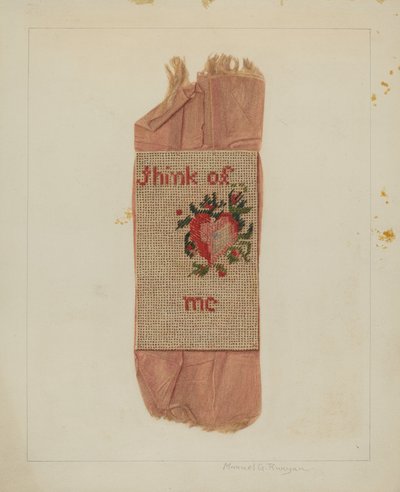 Bookmark Valentine, c. 1938. de Manuel G. Runyan