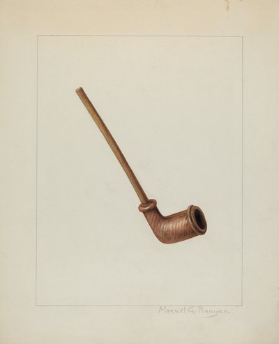 Cachimbo de barro, c. 1938. de Manuel G. Runyan