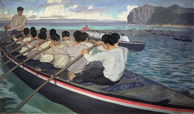 The Rowers, c.1912 (óleo sobre tela) de Manuel Losada