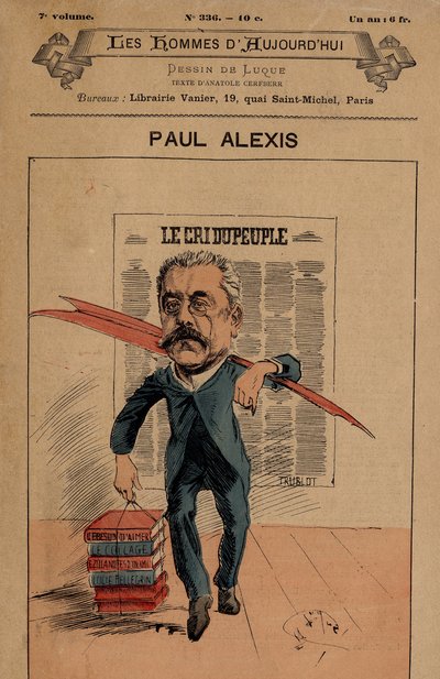 Capa de Os Homens de Hoje, número 336, ilustração de Manuel Luque (1854-1919): O Cree do Povo - Alexis Paul (1847-1901) de Manuel Luque