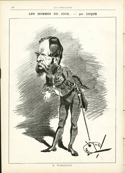 Ilustração de Manuel Luque (1854-1919) em La Caricature (1880) de Manuel Luque