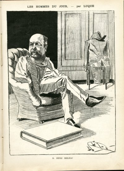 Ilustração de Manuel Luque (1854-1919) em La Caricature (1880) de Manuel Luque