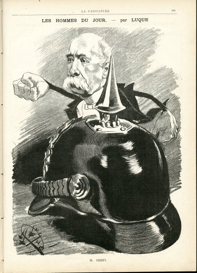 Ilustração de Manuel Luque (1854-1919) em La Caricature (1880) de Manuel Luque