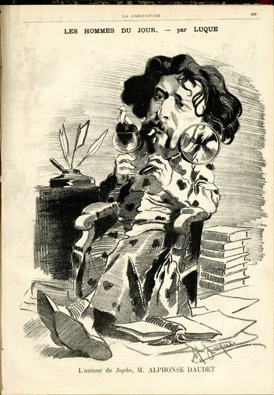 Ilustração de Manuel Luque (1854-1919) para a Capa de A Caricatura (1880) de Manuel Luque