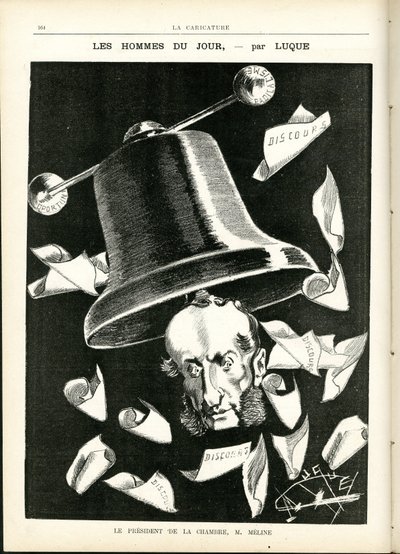 Ilustração de Manuel Luque (1854-1919) em La Caricature (1880) de Manuel Luque