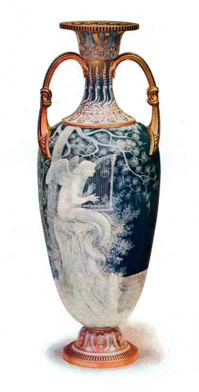A sirene, vaso de Minton por Marc-Louis-Emmanuel Solon, 1904. de Marc Louis Emmanuel Solon
