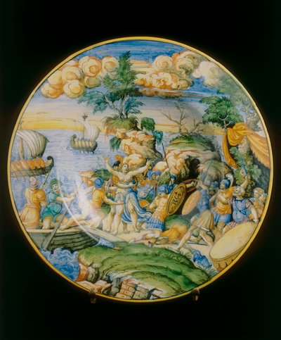Violação de Elena, placa atribuída a Marcantonio Raimondi conservada no Museo Nazionale del Bargello, Florença de Marcantonio (attr.to) Raimondi