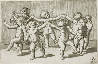 Dança dos Cupidos de Marcantonio Raimondi