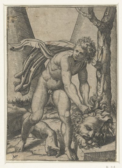 David com cabeça de Golias de Marcantonio Raimondi