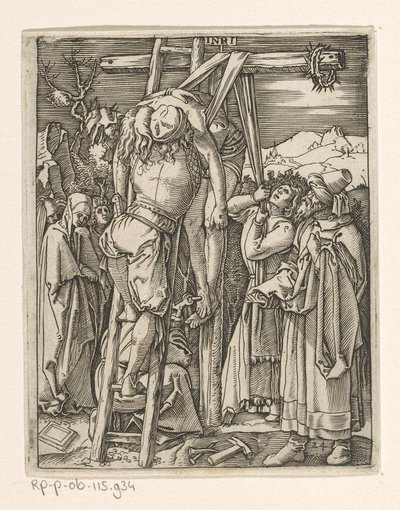 Descida da Cruz
Paixão de Cristo (título da série) de Marcantonio Raimondi