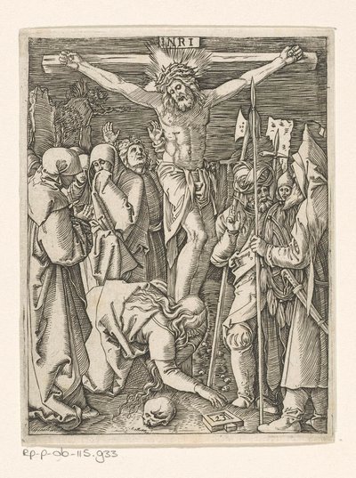 Crucificação Paixão de Cristo (título da série) de Marcantonio Raimondi