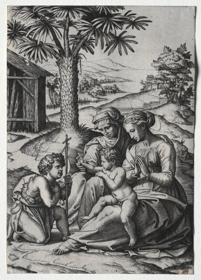 Madona da Palmeira de Marcantonio Raimondi