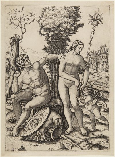 Marte, Vénus e Cupido de Marcantonio Raimondi