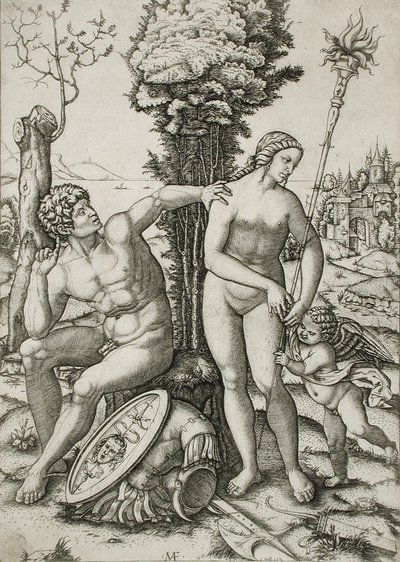 Marte, Vénus e Cupido de Marcantonio Raimondi