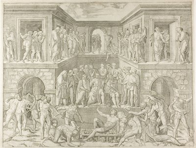 Martírio de São Lourenço de Marcantonio Raimondi