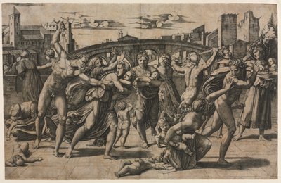 Massacre dos Inocentes (Com o Abeto) de Marcantonio Raimondi