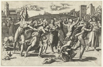 Massacre dos Inocentes, c.1515 de Marcantonio Raimondi