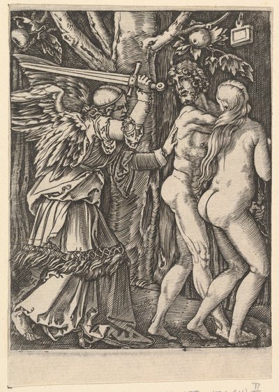 A Expulsão do Paraíso, depois de Dürer, ca. 1500-1534. de Marcantonio Raimondi