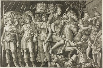 Trajano coroado pela vitória de Marcantonio Raimondi