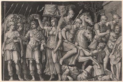 Trajano coroado pela vitória de Marcantonio Raimondi
