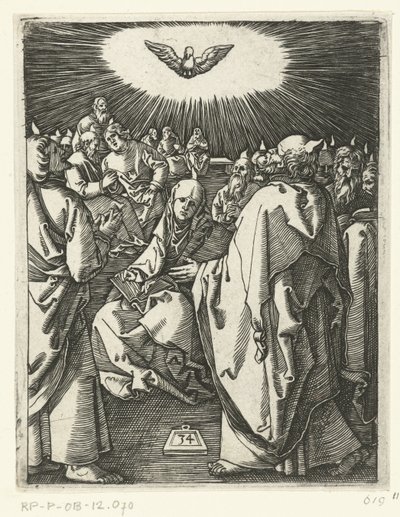 efusão do Espírito Santo
Paixão de Cristo (título da série) de Marcantonio Raimondi