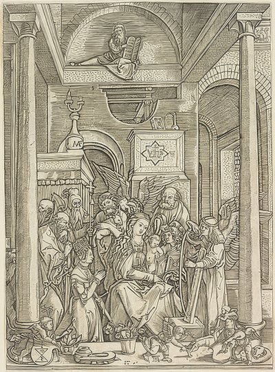 Glorificação de Maria de Marcantonio Raimondi