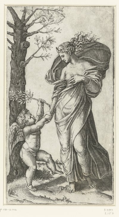 Reconciliação de Minerva e Amor de Marcantonio Raimondi