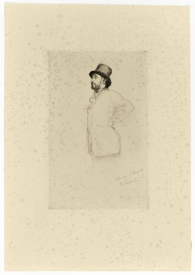 Edgar Degas, em pé de Marcellin Gilbert Desboutin