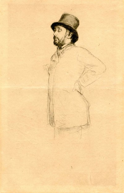 Edgar Degas de chapéu. de Marcellin Gilbert Desboutin