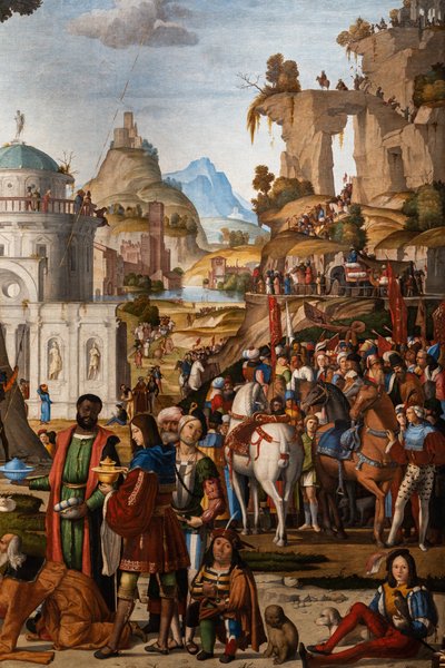 Adoração pelos Sábios, detalhe de Marcello Fogolino