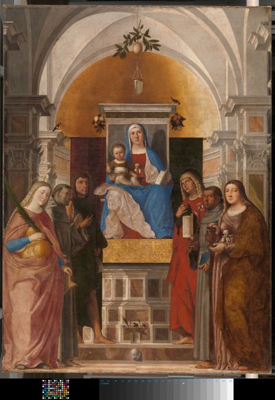 Nossa Senhora e o Menino com Santa Catarina de Marcello Fogolino