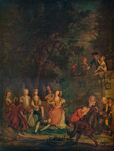 Uma peça de conversa, c1700 1931 de Marcellus Laroon the Younger