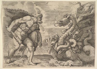 Hércules e a Hidra de Lerna. de Marco Angolo del Moro