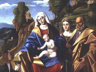 M.5 Virgem e Criança com Santos, c.1510 de Marco Basaiti