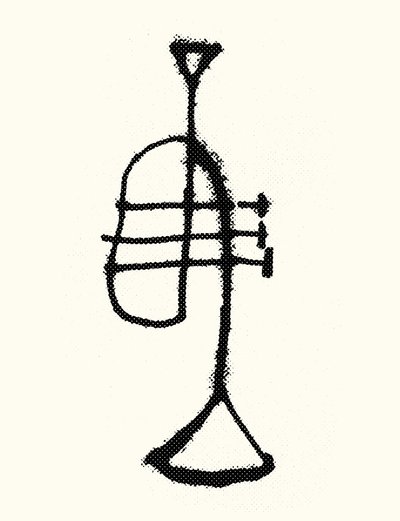 Trompete, 2019 (serigrafia) de Marco Campedelli