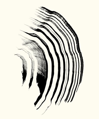 Vibração_01, 2023 (tinta sobre papel) de Marco Campedelli