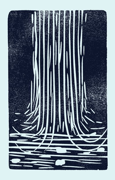 Cascata, 2014 (linóleo sobre papel) de Marco Campedelli