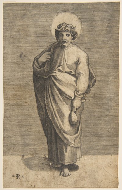São Mateus segurando uma bolsa, ca. 1515-27. de Marco Dente