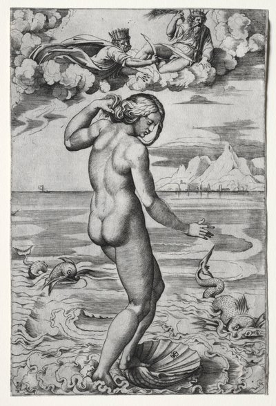 O Nascimento de Vênus, c. 1516. de Marco Dente