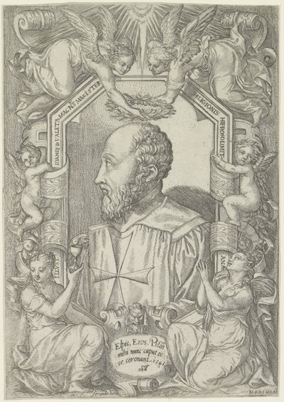 Retrato de Jean Parisot de La Valette, Grão-Mestre da Ordem de Malta de Marco dell