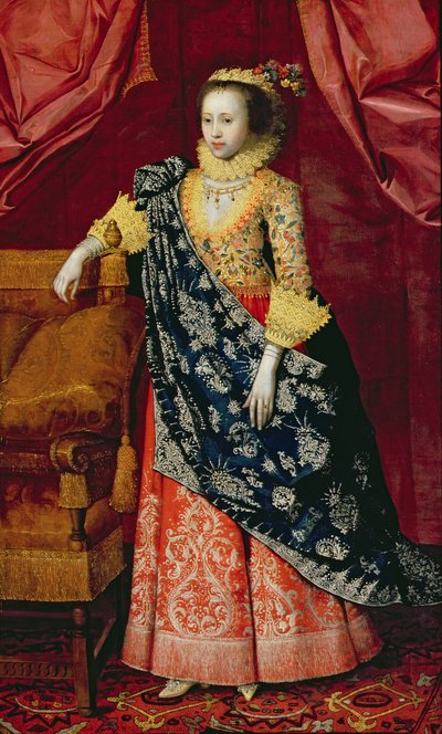 Retrato de uma senhora, aqui chamado de Arabella Stuart (óleo sobre tela) de Marcus (attr. to) Gheeraerts